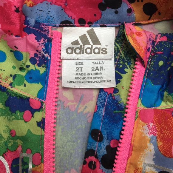 Adidas Rare Toddlers Splash Windbreaker Size 2T - Picture 5 of 5